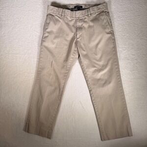 Banana Republic Emerson Chino Tan Khaki Straight Leg Mens 32x30 (34/25) Cotton